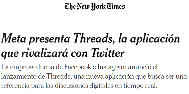 🚀Meta Platforms #META (antigua Facebook) sube un +3,5%✅ en bolsa tras anunciar #ThreadsApp.

👉¿Piensas que esta aplicación puede hacer daño a #Twitter ?