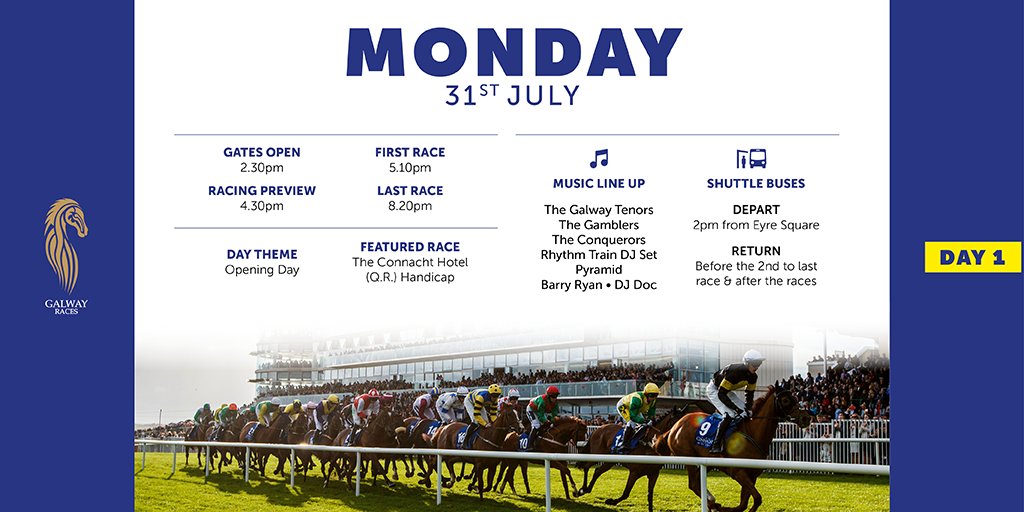💙WHAT'S COMING UP TOMORROW! 🔽

#GalwayRaces #RarinToGo