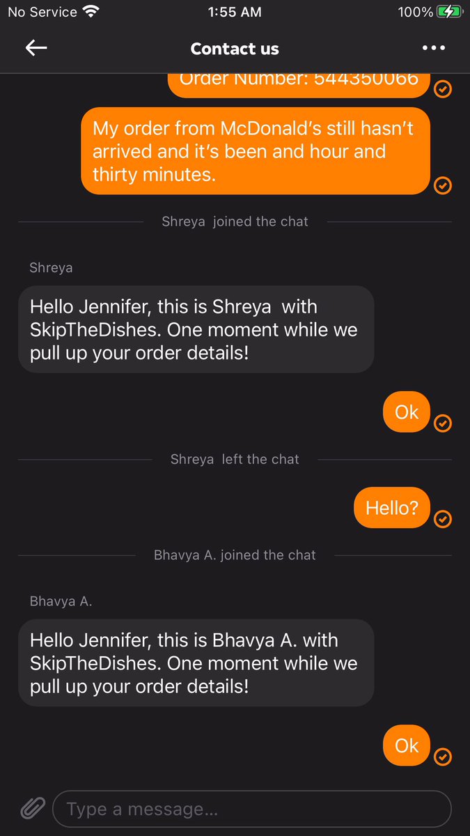 shamnaus80's tweet photo. So last night (July 4, 2023) at 12:08 am I made an order from McDonald’s through @SkipTheDishes for $110. It’s now 10:11 am and I still don’t have my food. That’s ok though, I’m too frustrated to eat. https://t.co/M6oCRNY22Y