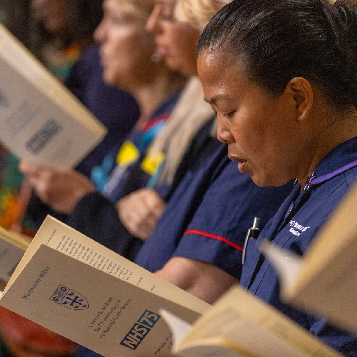 NHS staff from across the country attended a special #NHS75 service at @wabbey today — celebrating their hard work, compassion and dedication over three-quarters of a century.  

📷: Westminster Abbey / Picture Partnership

 #ThankYouNHS