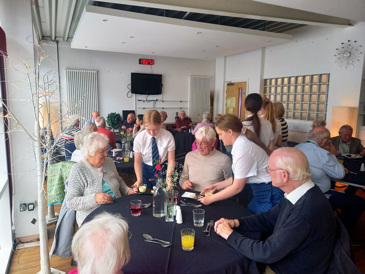 SandbachHigh's tweet photo. We welcomed Dementia Friendly Sandbach to the school restaurant today. A charity who support local people living with dementia and their carers. The food was prepared and served by year 12 and 10 food science students. https://t.co/OinChbq6sD