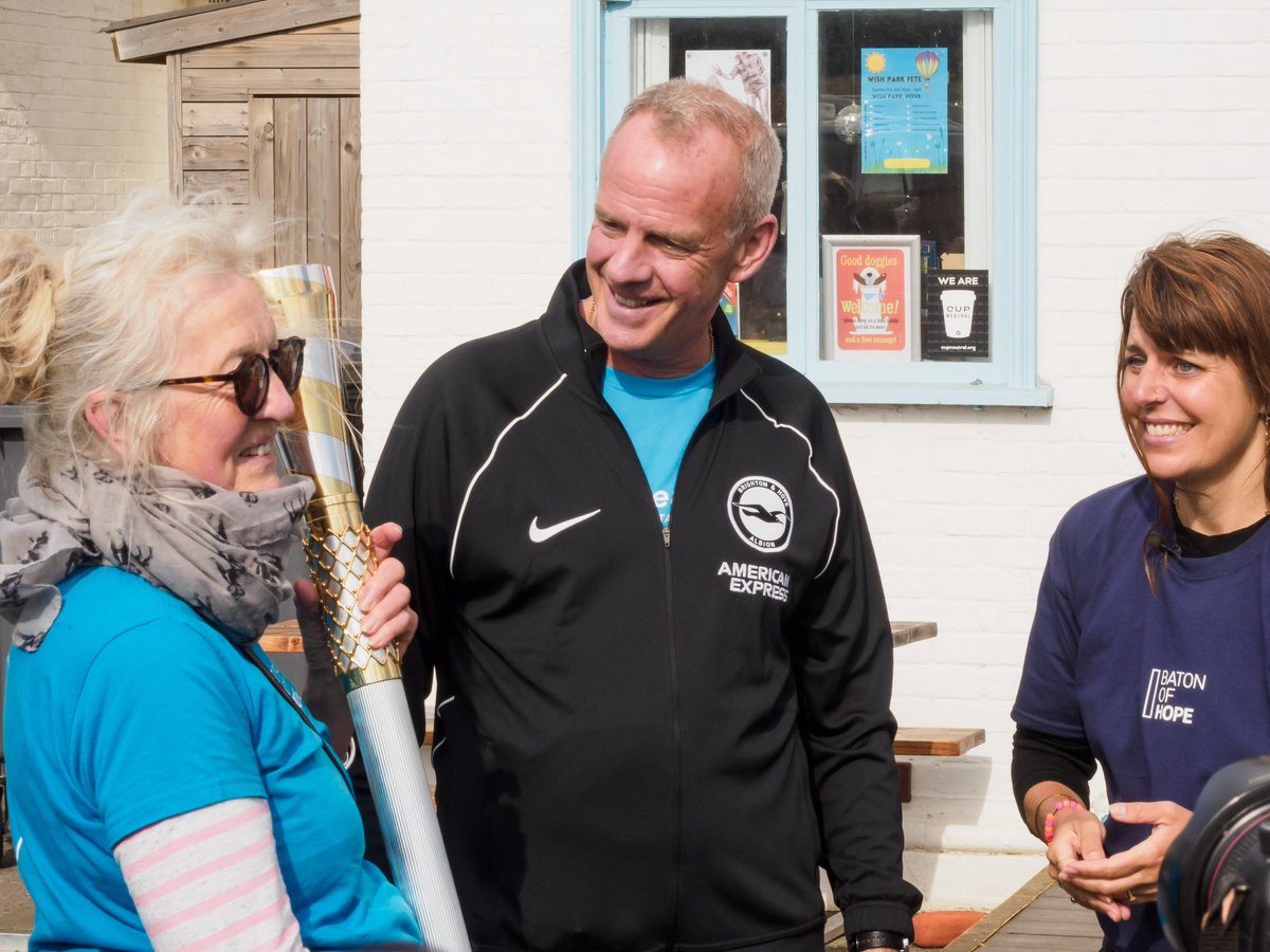 We think it’s fair to say the Baton bearers ‘have come a long, long way together’ … in the words of <a href="/FatboySlim/">Fatboy Slim</a>.

Thank you to Norman Cook for meeting us at his Big Beach Café in #Brighton on the penultimate day of the Baton of Hope tour.

#BatonofHopeUK #PassItOn