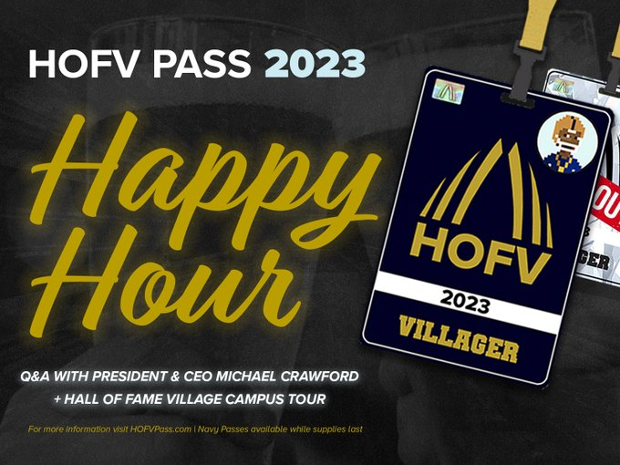 HOFV_eth's tweet photo. Don't miss out on an EXCLUSIVE chance for our HOFV passholders to meet our CEO Michael Crawford and learn all things about the HOFV Village!  https://t.co/Irs6AdozwO #HOFV #NFT https://t.co/JiAvHLCI4J