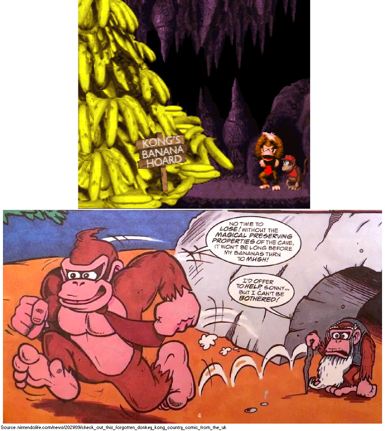 Supper Mario Broth on Twitter "The existence of Donkey Kong's banana
