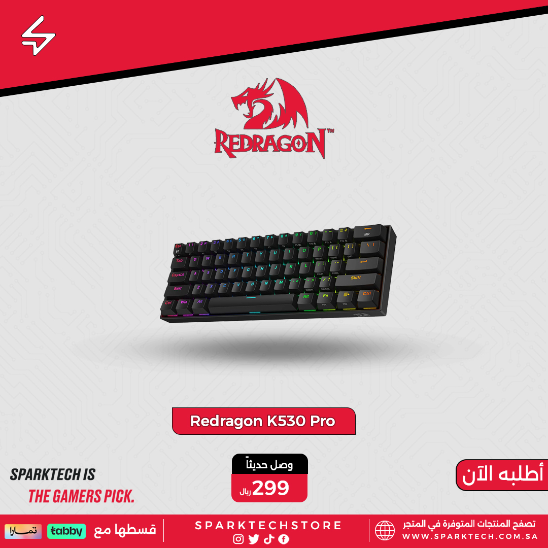 Sparktechstore's tweet image. ريد دراجون كي 530 برو دراكونيك 60% كيبورد اسود ار جي بي وايرلس

لمشاهدة جميع تفاصيل المنتج زر الموقع الإلكتروني sparktech.com.sa🌐

▫️تتوفر خدمة التقسيط عبر تابي وتمارا

#ريد_دراجون #كيبورد #كيبورد_العاب #كيبورد_قيمنق #كيبورد_صغير #Keyboard #redragon #redragon_k530