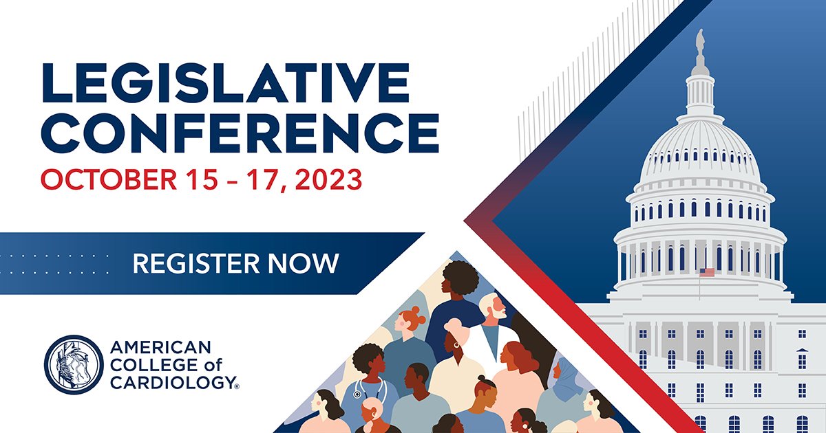 @ACCinTouch FIT and Early-Career Members: Apply for a travel stipend for $$$ to attend ACC's 2023 Legislative Conference by July 7th! Apply here: accmembership.wufoo.com/forms/z1dw05xv… Info: acc.org/LegislativeCon… This three-day meeting offers cardiovascular clinicians (spanning the entire…
