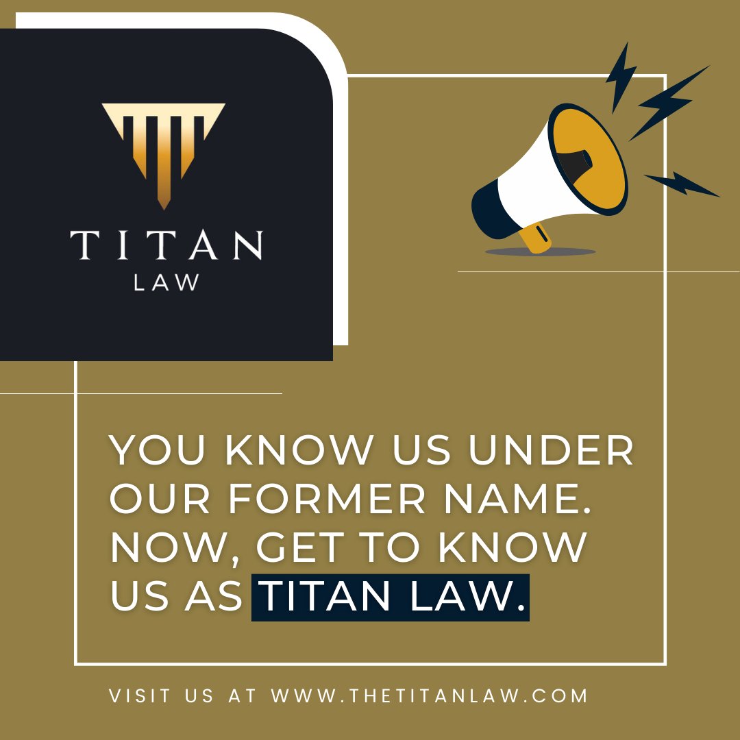 TheTitanLaw's tweet image. You know us under our former name. Now, get to know us as Titan Law.
This comes at an important time as we hone our dedication to fighting for the people of Florida. We are a voice for the voiceless. We are ardent defenders of the accused. #PersonalInjury #DUIDefense