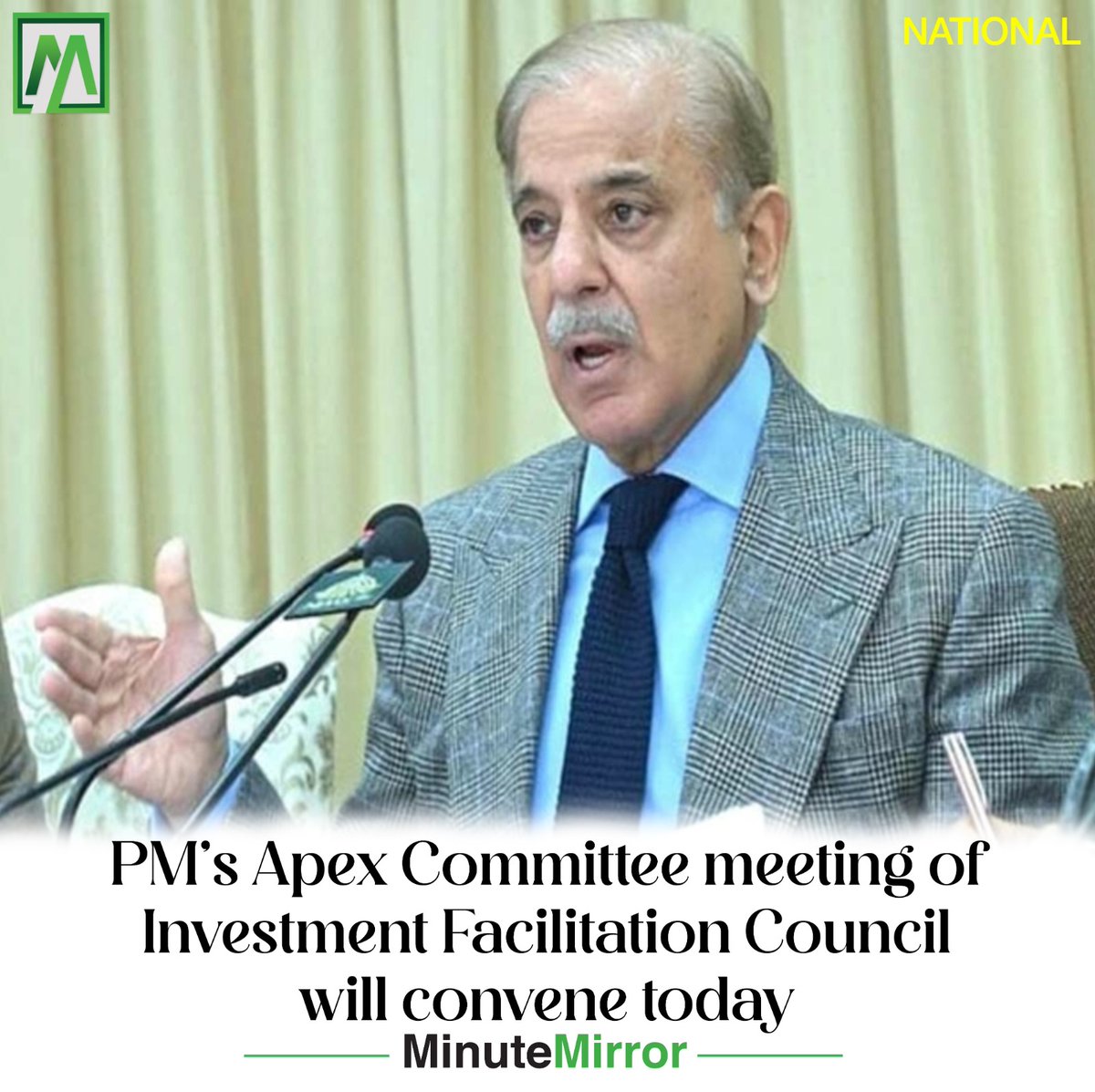 MuhammadPa63086's tweet image. وزیر اعظم @CMShehbaz انوسٹمنٹ فیسیلیٹیشن کونسل کی #ApexCommittee کا اجلاس آج ہوگا۔  اجلاس میں وزرائے اعلیٰ، وفاقی وزراء، آرمی چیف جنرل عاصم منیر اور عسکری حکام بھی شریک ہوں گے۔