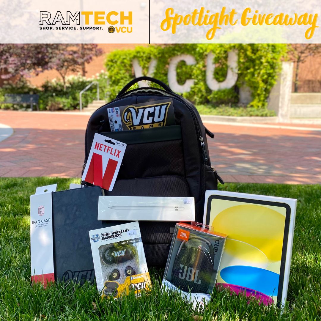 Study, sketch, stream and sound off with our Summer Spotlight Giveaway!🎶 It's all the gear you need to crush the upcoming school year in one epic prize pack. 🎒Enter to win on our Instagram!

#VCU #VirginiaCommonwealthUniversity #VCURams #LetsGoVCU #RamTechVCU #ThisIsRamNation