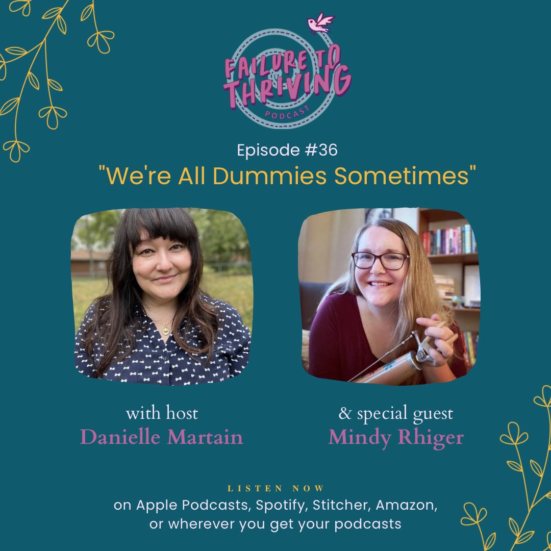failtothriving's tweet photo. Episode 36: Mindy Rhiger - “We’re All Dummies Sometimes”
@mindyreads 
Available now!

#thriving #failing #addiction #recovery #sober #learning #moving #career #education #religion #exjw #family #tv #friendship #trauma #relationships #mentalhealth #music #writing #books #reading https://t.co/4qDIoGiuTH