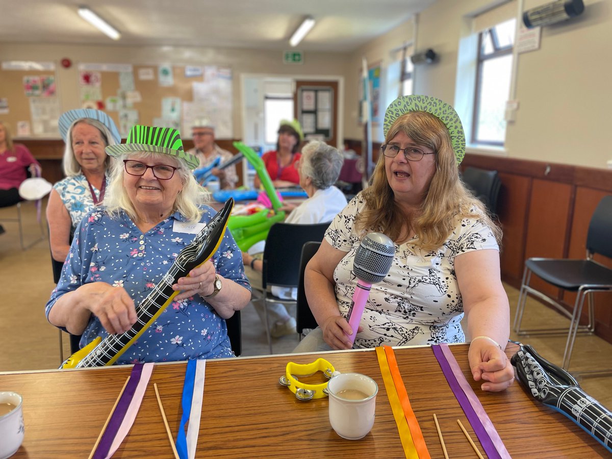 HiscEastbourne's tweet photo. It was a fun and colourful afternoon at our  recent Willingdon Community Cafe in June. Entertainment was provided by Dementia Singing Experience Sussex and we had a special Eurovision theme! 👩‍🎤

#communitysupport #communitycafe #willingdon #eastbourne https://t.co/QqKwxkLnUG