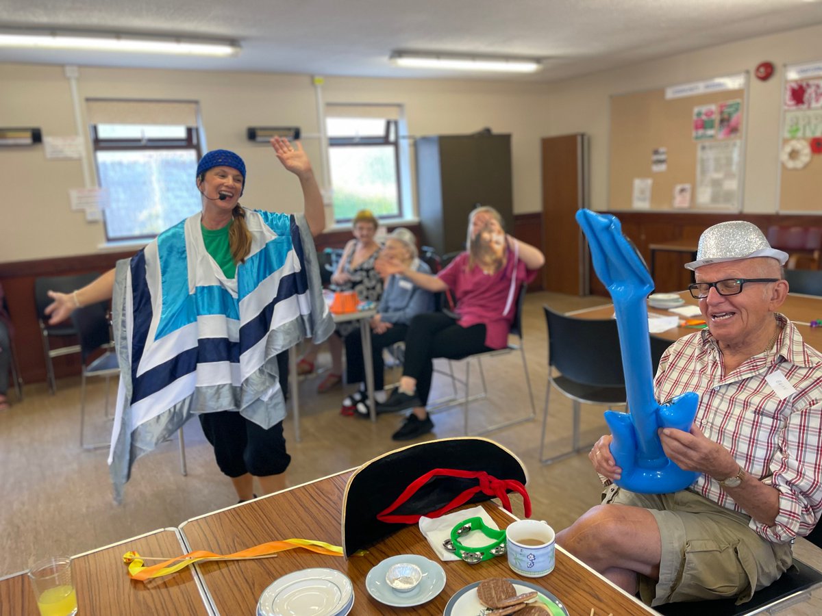 HiscEastbourne's tweet photo. It was a fun and colourful afternoon at our  recent Willingdon Community Cafe in June. Entertainment was provided by Dementia Singing Experience Sussex and we had a special Eurovision theme! 👩‍🎤

#communitysupport #communitycafe #willingdon #eastbourne https://t.co/QqKwxkLnUG