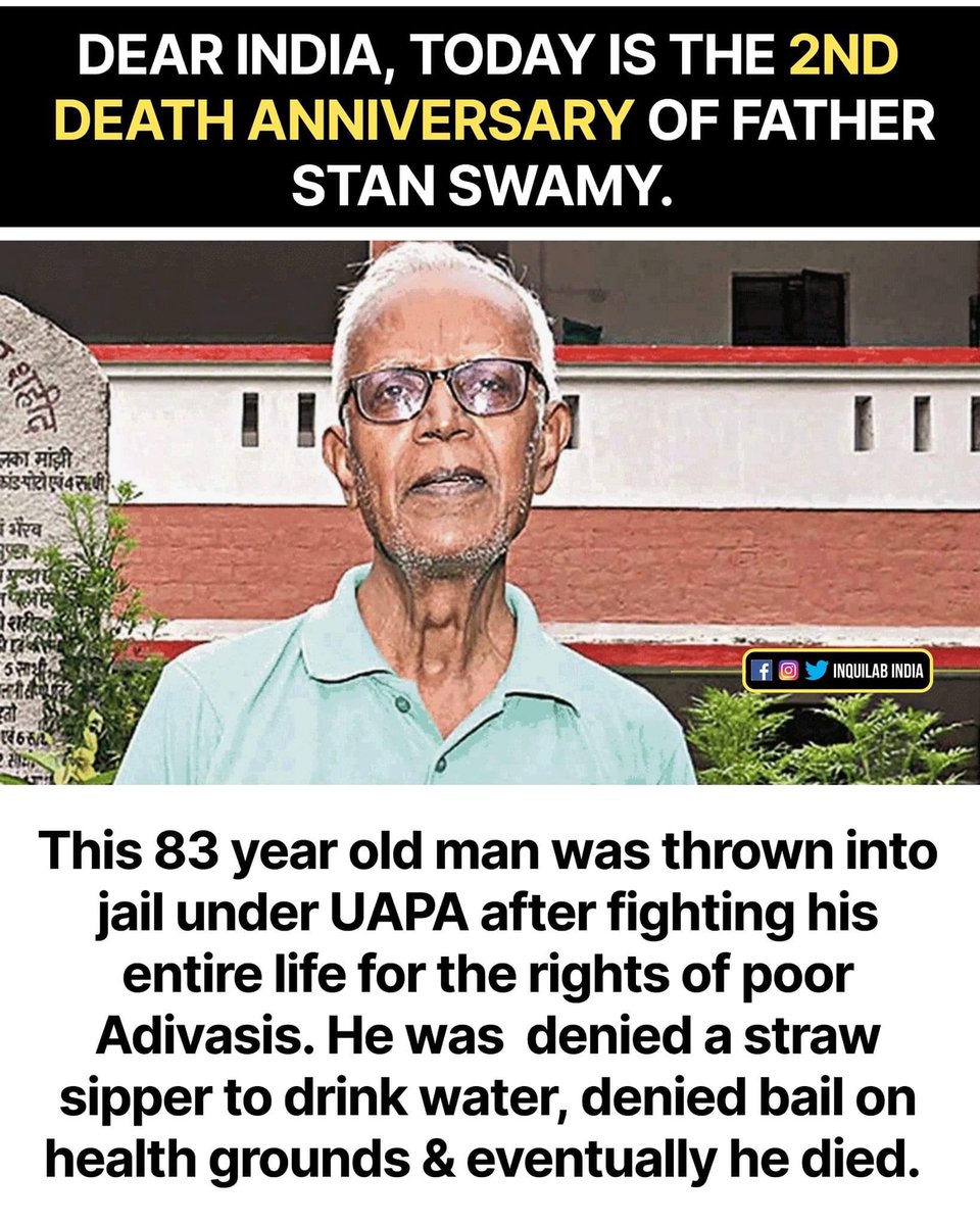 Never forget, never forgive!!!! 
#StanSwamy