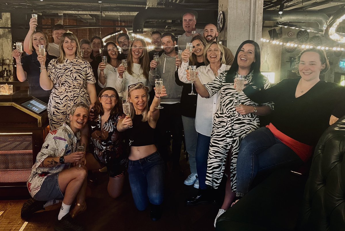 AcpMmu's tweet photo. Celebrating #NHS75 and End of Programme for our ACP Oct 21 Apprentices. Cheers everyone! 🥳👏🙂 https://t.co/pPjdVEHBvv