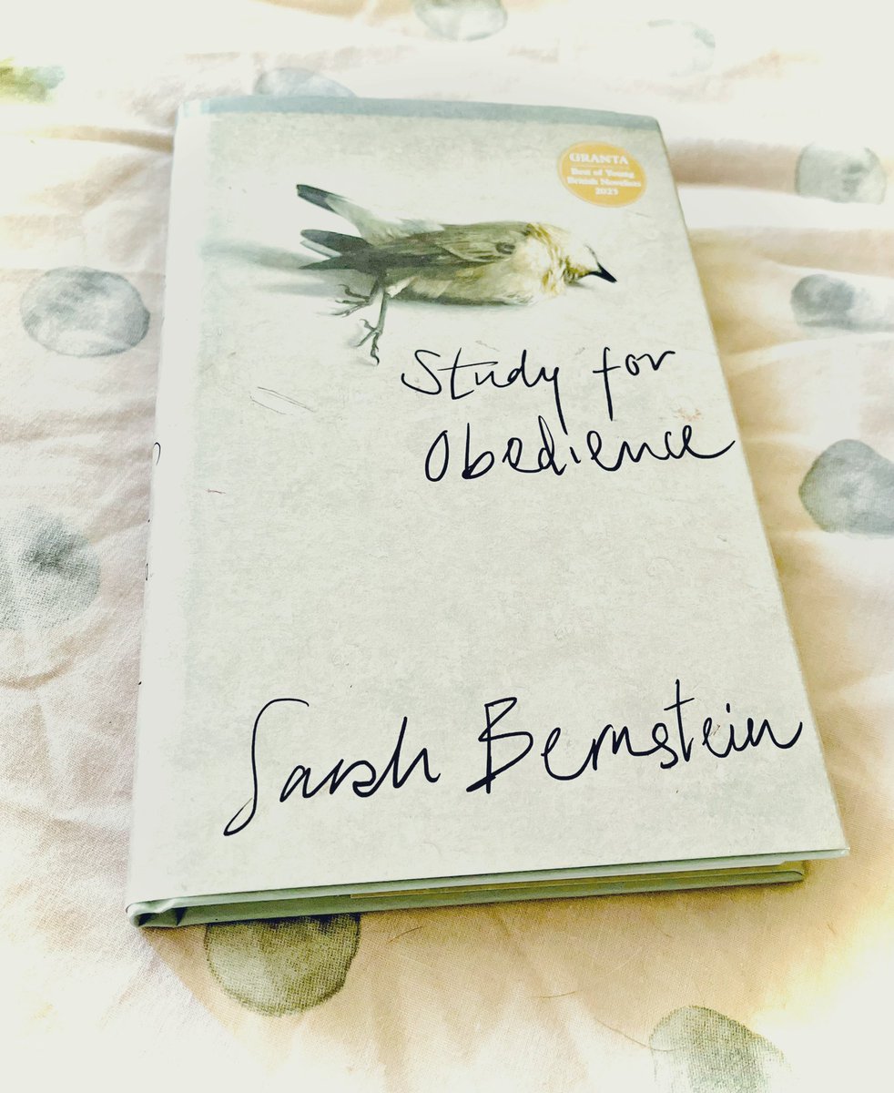 Managed to get five minutes to myself so am reading this - #StudyForObedience by #SarahBernstein from @GrantaBooks which is out tomorrow.

It’s a unique, beautifully written and thought provoking novel, and I am really enjoying it.

Thank you so much @prowlandson for my copy.