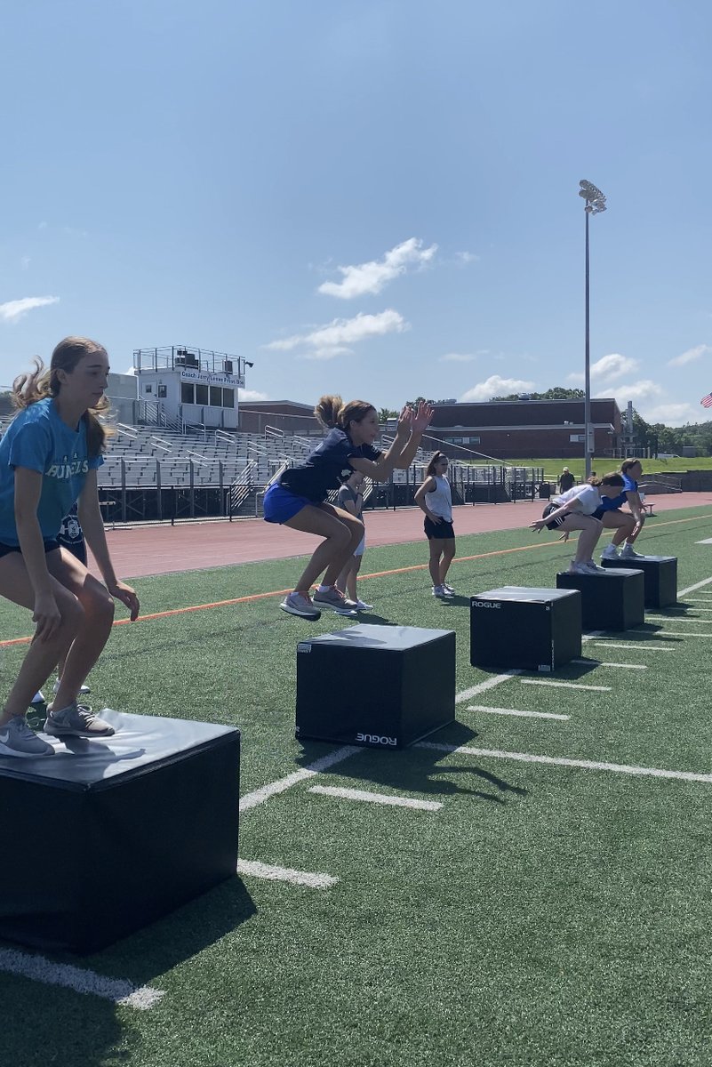 Starting right back up! High school girls and freshman football getting their lift and conditioning in for the day! Check out our instagram for more @ fhs_strengthandconditioning