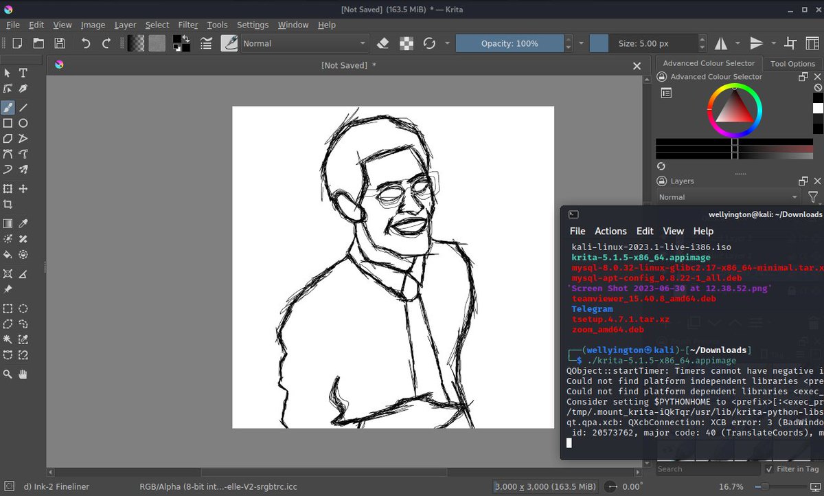 wellyington's tweet photo. 💯Trying out @Krita_Painting and considering to make a PFP collection 😂
#linux #opensource #NFT #NFTs #NFTCommunity #web3community #web3 #NFTartist #PolygonNFT #PolygonCommunity #PFP #krita #linuxartist #linuxart https://t.co/FyHP4Zx4Qu