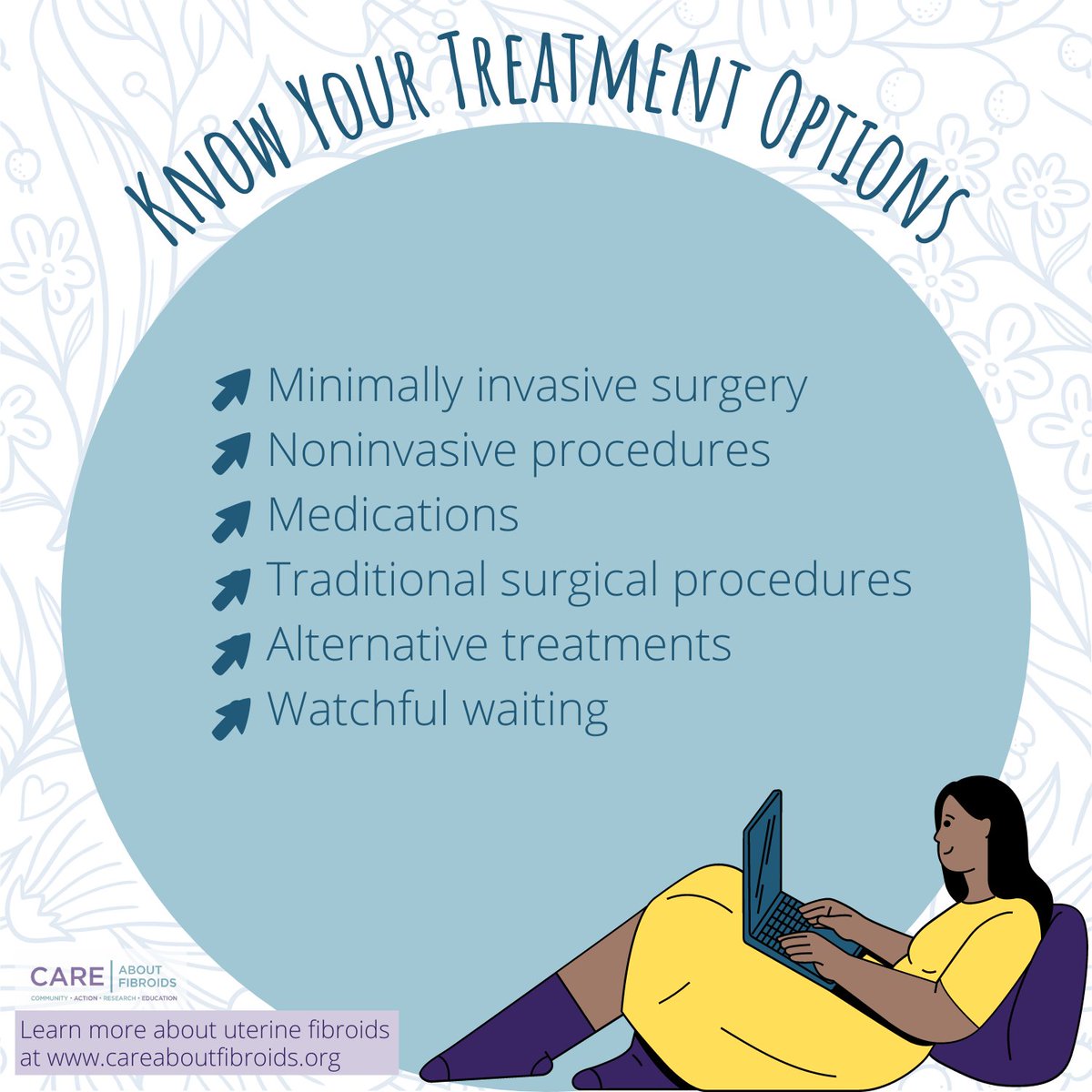 July is #FibroidAwarenessMonth! Know your #fibroids treatment options. #WomensHealth #WhyICAREAbout Fibroids