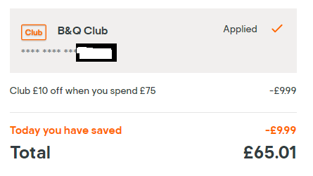katelocksley's tweet photo. I know this seems a bit anally retentive (I'd say curious, really), but I'd love to know why my £10 voucher only gave me £9.99 off. I wonder what I did to make @BandQ @bandq_help penalise me a penny!? https://t.co/SWK9hlyfgw