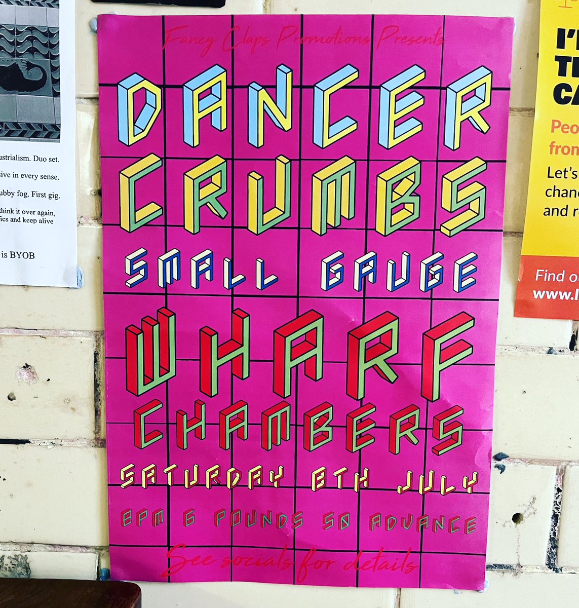 🩷 THIS SATURDAY! 🩷 Come see @Dancerareaband @crumbsband and Small Gauge at @WharfChambersCC yeah? wegottickets.com/event/581307 facebook.com/events/s/dance…