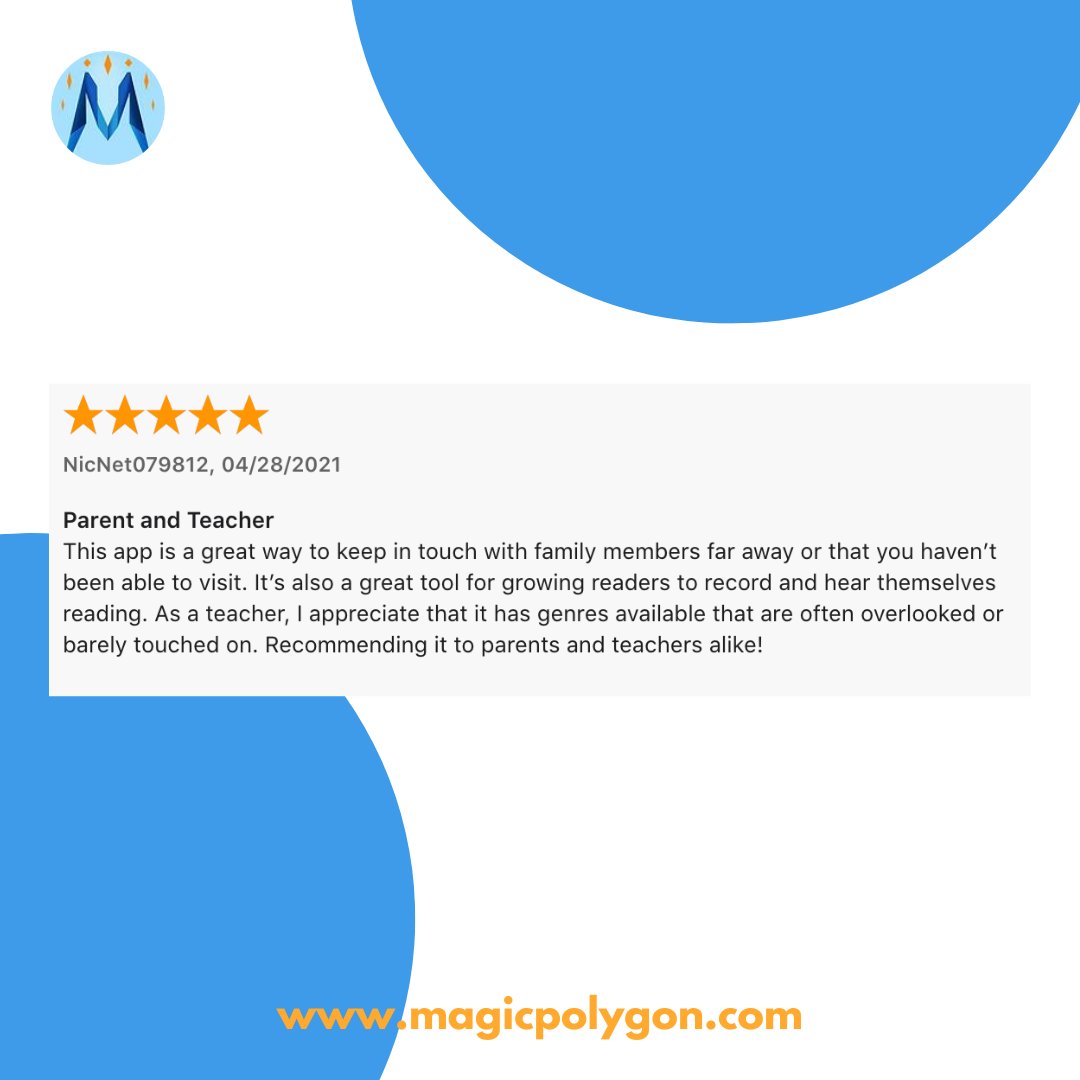 We love hearing reading reviews about the difference MagicPolygon has made for you! Learn more about the power of storytelling at MagicPolygon.com #parents #teachers #storytime #magic