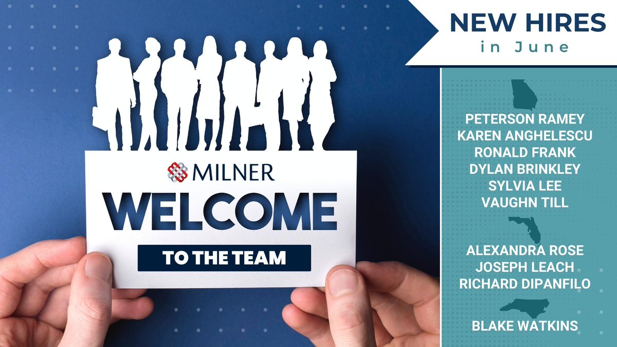 MilnerInc's tweet image. 🌟 Introducing the newest members of #TeamMilner! 

Ready to embark on an exciting career journey with us, they join us as we grow and expand. Open positions in GA, FL, and NC!

Explore opportunities at: hubs.ly/Q01WLmNb0

#MilnerTeam #NewHires #OpenPositions #MilnerJobs