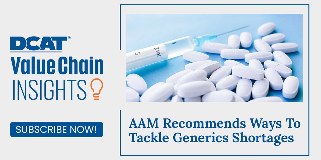The Association for Accessible Medicines has issued a white paper that outlines recommendations to address shortages of generic drugs and ensure sustainable supply. #DCAT #ValueChainInsights dcatvci.org/features/aam-r…