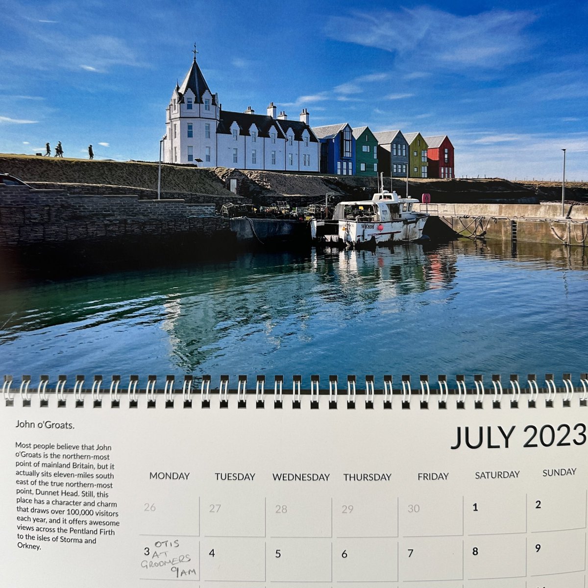 FoxesAfloat's tweet photo. Our 2023 calendar almost predicted the future! #OneMonthOut (Yes, Otis got a haircut on Monday) ๐คฃ https://t.co/xh4hg4GsXA