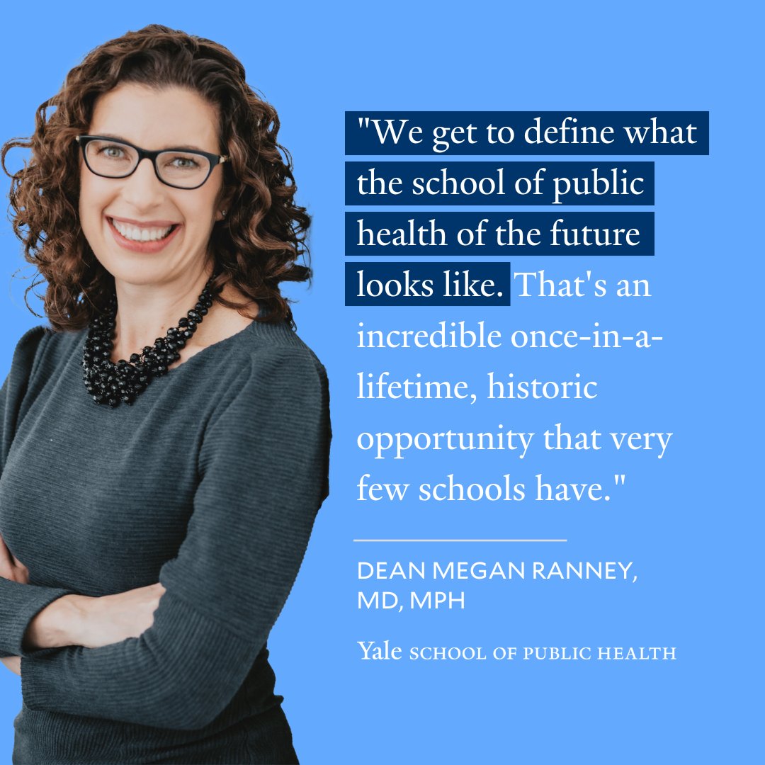 We are thrilled to officially welcome Dr. @meganranney, who began as the new dean of @YaleSPH this week. She recently took a moment to discuss her priorities as dean and her thoughts on some of the prominent issues facing public health. Read the Q&A: m.yale.edu/bxp5