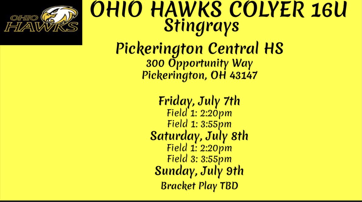 Back at it this weekend at Stingrays. Let’s do some work girls 💪🏼 <a href="/HawksColyer16u/">Ohio Hawks</a>