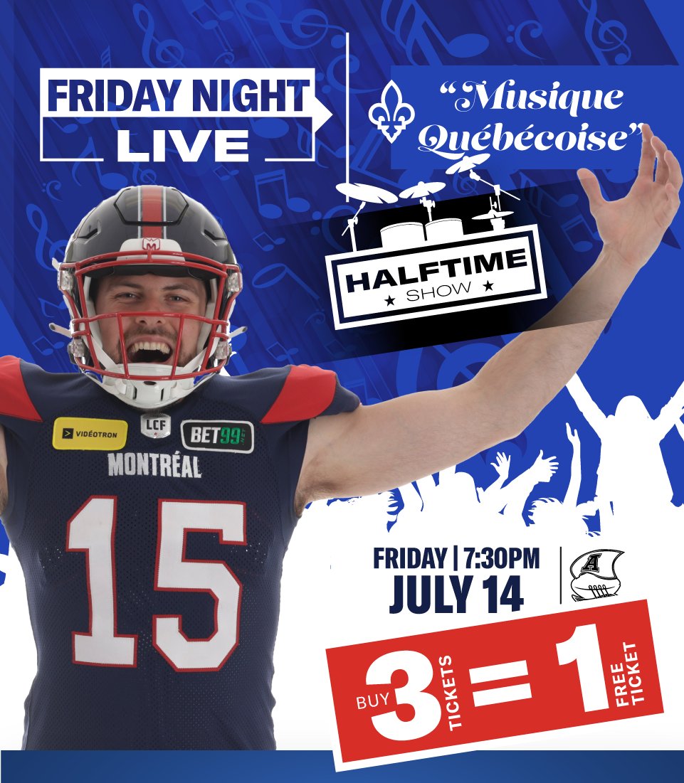 Alouettes de Montréal on Twitter "We are hosting the first 𝐅𝐫𝐢𝐝𝐚𝐲