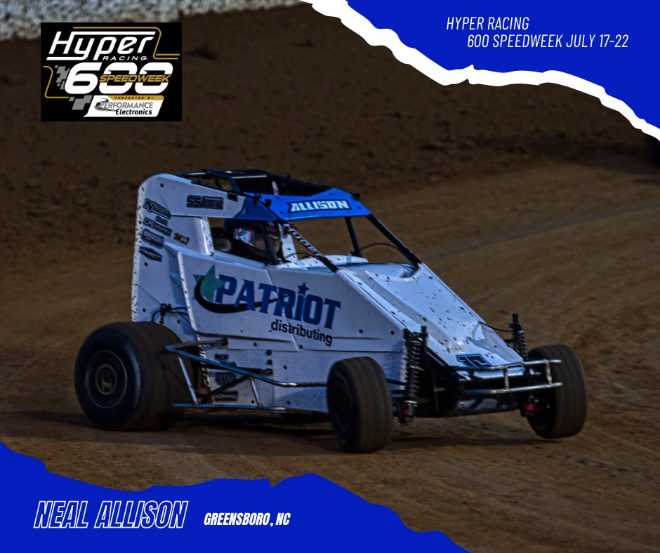 A Millbridge Speedway regular, Neal Allison will make his way north again for 600 Speedweek! 

Register Here: Register Here — 600speedweek.com/register-here 

Current Entry List: Entries —600speedweek.com/entries