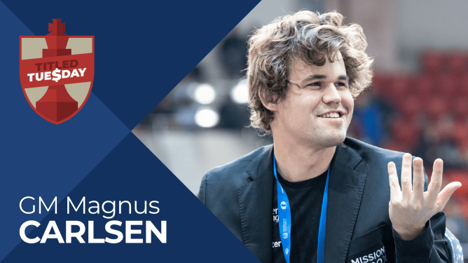 chess24com's tweet photo. 🔥 @MagnusCarlsen became only the second player, and first in nearly two years, to score a perfect 11/11 in #TitledTuesday!

https://t.co/KVReJuebvW https://t.co/zGKoYyfMPC