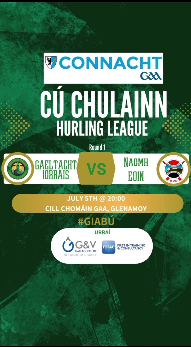 g_iorrais's tweet photo. Bígí linn anocht i gCill Chomain CLG ag 8pm le haghaidh ár gcluiche vs Naomh Eoin

Come and support the local men's hurlers tonight as they take on Naomh Eoin from Sligo Town. Throw in 8pm at Cill Chomáin  GAA Pitch. https://t.co/mYi9qf7KXL