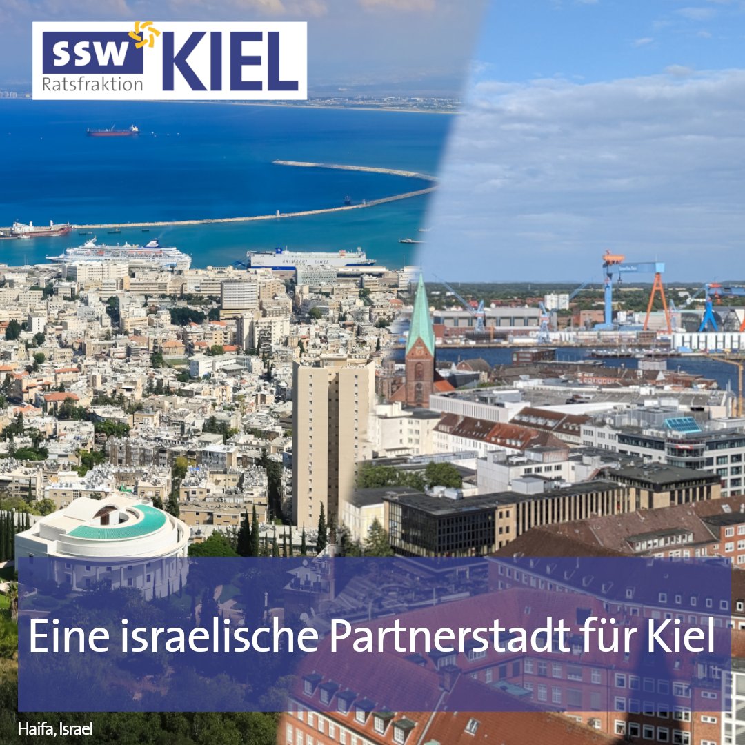 Eine israelische Partnerstadt für Kiel
Die SSW-Ratsfraktion will die Landeshauptstadt #Kiel beauftragen, den Grundstein für eine #Städtepartnerschaft mit einer israelischen Stadt zu legen.
ssw-ratsfraktion-kiel.de/eine-israelisc…