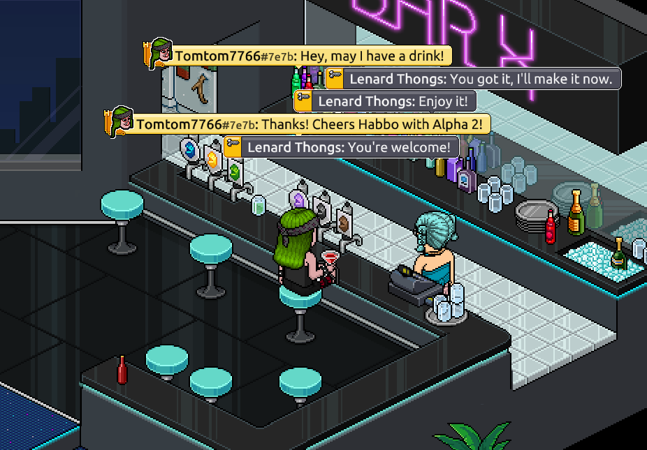 tomtom7766's tweet photo. @Habbo @coolcats @themetakey @Metaverse_HQ @CyberKongz Nice Aplha 2 @Habbo! congratulations on Alpha 2! #habbonft https://t.co/aCWBeJ2Fb8