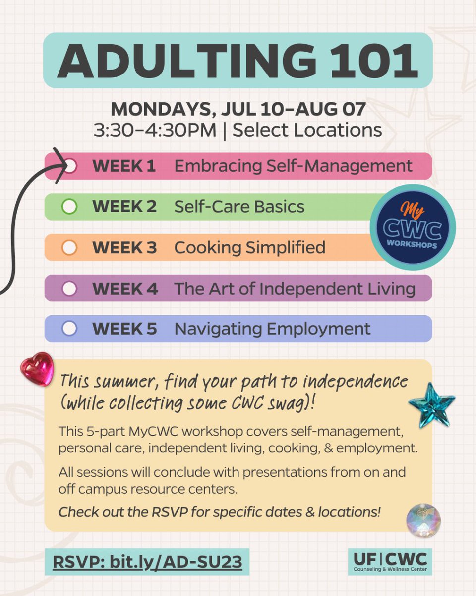 Starting THIS MONDAY (7/10), join us for ADULTING 101 to find your path to independence! ✨

RSVP TODAY! bit.ly/AD-SU23

You can also find the link to RSVP, along with info on all our other upcoming workshops, on our Workshop &amp; Event Calendar (link in bio!)