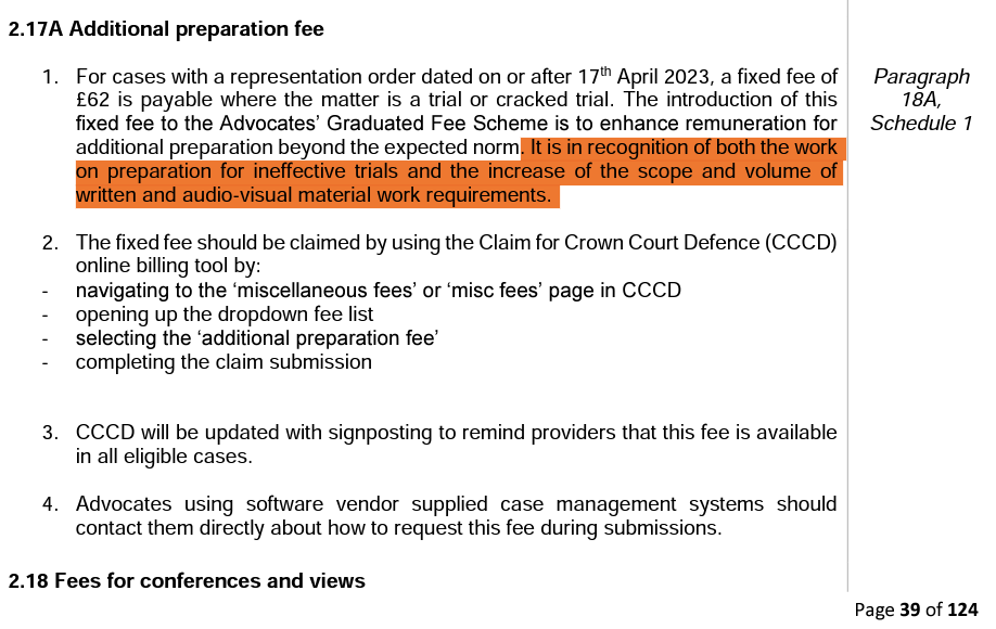 sdavieslaw's tweet photo. Despite the Ministry of Justice reneging on the deal with the Criminal Bar Association in respect of the special/wasted prep 'hourly billing model', they recognise the increase of scope &amp; volume of the work.  

The £62 single fixed fee is an insult &amp; they are laughing at us. https://t.co/3sTlygzcuh