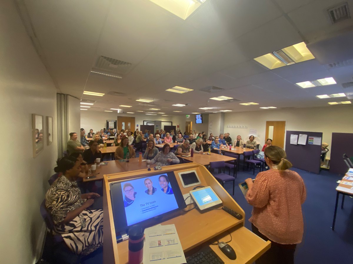 TVN_UHCW's tweet photo. Amazing turn out today for our TVN link day laughtercise went down a storm 🤣 @nhsuhcw https://t.co/KBmngQdVgs