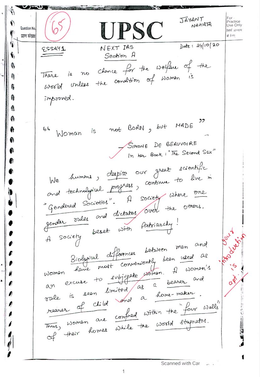 UPSC_Notes's tweet photo. Jayant Nahata AIR 56 CSE 2020

✅ Essay Mock Test 
#Topper_Notes 

A Thread 🧵 https://t.co/jPTcfsBgfI
