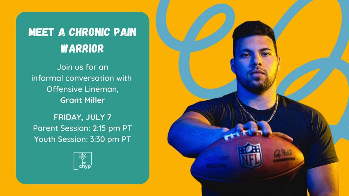 We have a great opportunity to chat with Grant Miller, an NFL player, this Friday! Parents and youth are invited to join us in individual sessions.
Interested? Email admin@mychyp.org to get on the list!