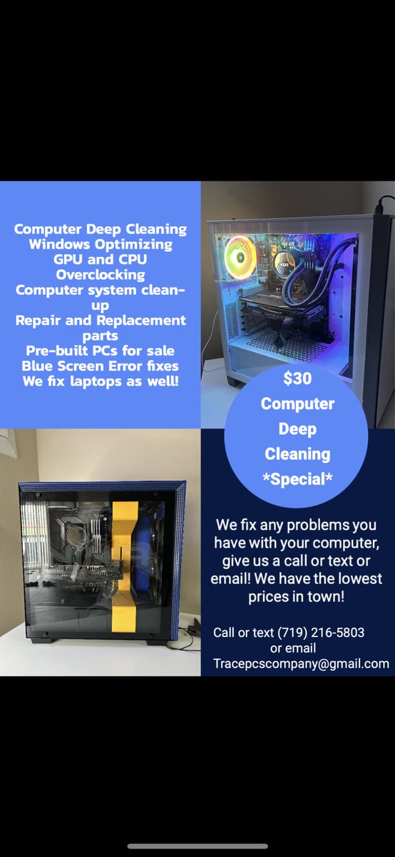 trace_xp's tweet photo. Doing pc optimizations for cheap!!! Hit my dms to help your of boost in performance! Dm me! #gaming #fortnite #gamingpc #windowsoptimizing #nzxt #ibuypower #smallbusiness https://t.co/LperCm1MrC