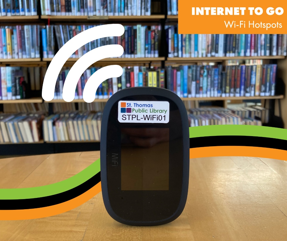 The St. Thomas Public Library is making internet more accessible in our community! You can now rent Wi-Fi Hotspots from the Library and use them wherever you need to connect for up to 3 weeks at a time. For more information visit stthomaspubliclibrary.ca/wi-fihotspots/… #therailwaycity