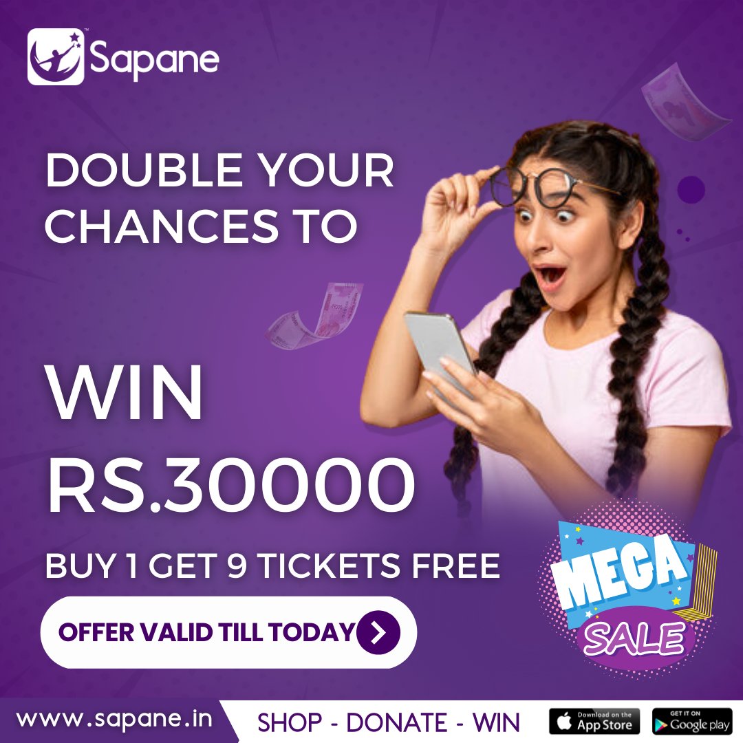SapaneIn's tweet photo. 😉 If I were you, I wouldn't miss out on this!!

📢 Offer Valid Till Today
✅ Steps:
1⃣ Register on https://t.co/6GQrUO2WXj
2⃣ Purchase and Donate a Towel
3⃣ Get not 1, not 2, but 10 Lucky Tickets to Win

🥳 Hurry up
.
#sapane #donate #dream #ngo #charity #win #cashprize #india https://t.co/Uq8V6lUwpS