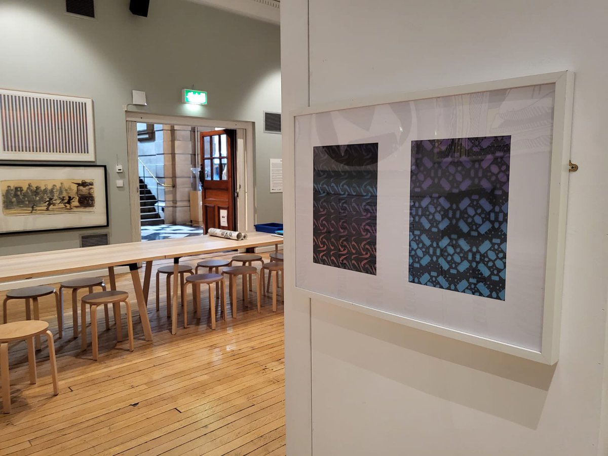 HansonTechArt's tweet photo. We are super proud to see our Y8 students textiles design work on display in Cartwright Hall Print Gallery alongside famous artists. https://t.co/WwRn9Dfjob