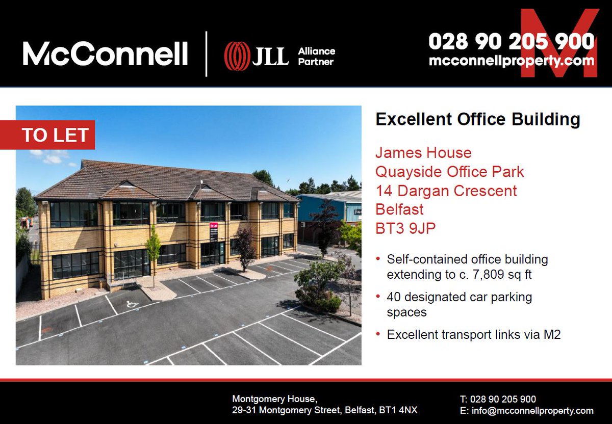 TO LET
Self-contained office building of 7,809 sq ft benefitting from 40 on site car parking spaces.  The reception and lobby areas have been refurbished to a very high standard and the accommodation can be tailored to any end users specific requirements.

linkedin.com/feed/update/ur…