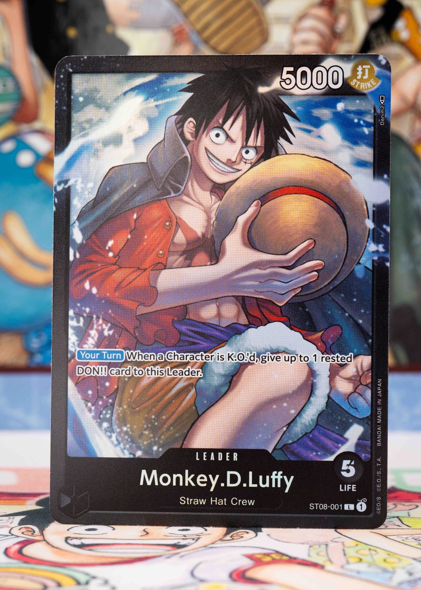 one piece card game st08 PieceCard Side Luffy [ST-08].  viviON BLUE the iconic protagonist from One Piece STARTER DECK -Side Monkey.D.Luffy- 