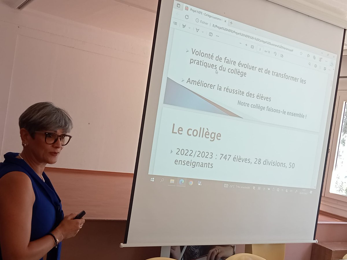 #CNR | Cet après-midi, les équipes enseignantes et de direction des écoles St-Pierre de Venaco/Calvi, de l'EREA &amp; du collège de Lucciana ont témoigné des différentes manières de développer un projet 'Notre École, faisons-la ensemble'➡️ pour constituer une communauté de pratiques.