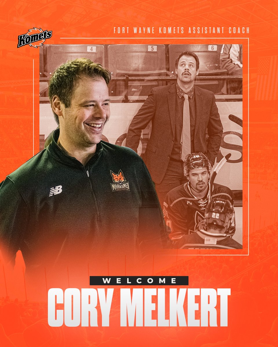 FWKomets's tweet photo. Another new face behind the bench: Welcome Assistant Coach Cory Melkert!

📰 https://t.co/Ch9ek3mdw0 https://t.co/5cJ3TIImjv