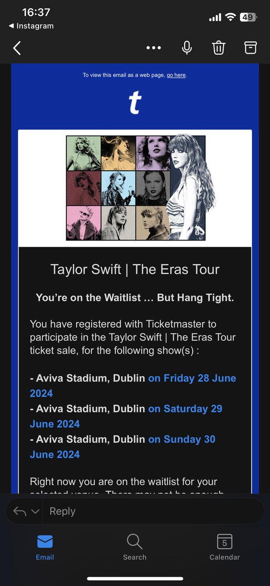 MichaelaLMag's tweet photo. @TicketmasterIre I would like to speak to your manager 😭 https://t.co/js0sLEe8mw